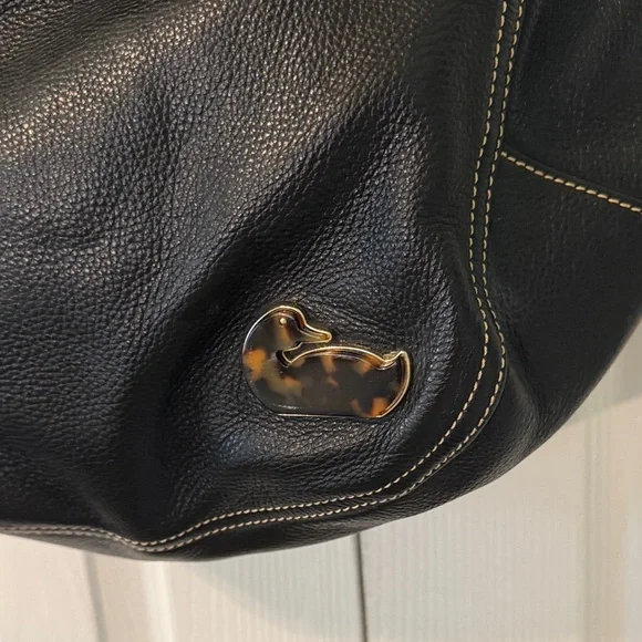Dooney & Bourke Leather Large Black Handbag Tote Purse - Picture 5 of 11